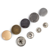 Botones a Presión para Bolsos y Accesorios de Ropa, 11mm 12mm, Aleación de Zinc, Sin Níquel, Logotipo Personalizado, 4 Partes, Base Plana, Redondos, Colores Personalizados