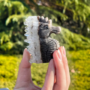 Wholesale Healing Natural <b>Crystal</b> Carvings Clear Quartz <b>Cluster</b> Seahorse for Gift Decoration - Product Image 2