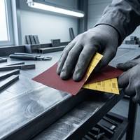 Papier abrasif durable avec support en latex, feuilles de ponçage en oxyde d'aluminium pour la finition automobile et le bois