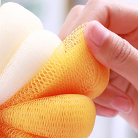 Brosse de massage exfoliante pour le corps, à main, pour le bain, en PE souple, 50g, pour le dos, en loofah, tendance
