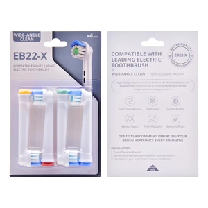 Good Quality EB22-X Round <b>Toothbrush</b> <b>Head</b> with Nylon Bristles for Household Hotel Use Removable 4-Piece Pack - Product Image 5
