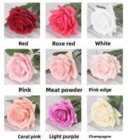 Rose artificielle haut de gamme, ultra-réaliste et hydratante, pour la décoration de la maison, du salon, de l'hôtel et comme accessoire de photographie.