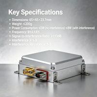Antena GNSS de Alto Rendimiento de 4 Elementos Anti-Interferencia de 65x65 mm, BDS B1 / GPS L1 / Galileo E1 para Micro Drones