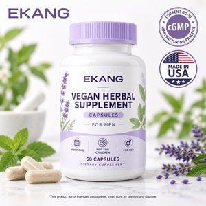 Cápsulas de Suplemento Herbal Vegano Hechas en EE. UU. en Fábrica con Certificación cGMP, Suplemento Dietético para Hombres, 60 Cápsulas - Product Image 1