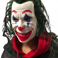Masque de clown drôle en plastique pour Halloween, masque effrayant pour les jeux de maison hantée et de salle d'évasion