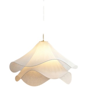 Lustre moderne en tissu nordique E27, luminaire LED rond doré pour salle à manger, salon, chambre à coucher - Product Image 4