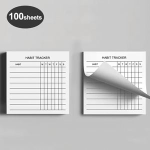 100 Sheets Paper Habit Tracker 9x9cm Daily Goal Planner Memo <b>Pads</b> for School Office & Personal Use - Product Image 3