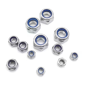 Baiguluo Nuts 680Pcs DIN985 Nylon Hex Locking Nuts Grade A Zinc Plated Carbon Steel <b>Fasteners</b> Set - Product Image 3