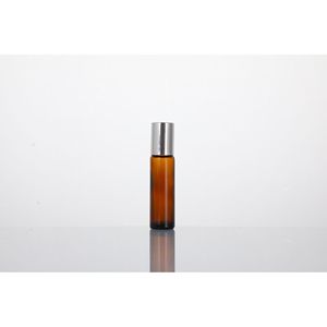 Qianli Packaging 10ml <b>Amber</b> Roll On Roller Ball <b>Glass</b> Bottle For Essential Oil Recyclable Custom Logo Printing - Product Image 1