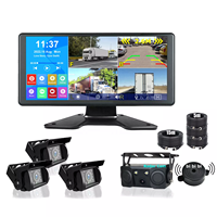 Caméra de surveillance pour camion Iposter, écran tactile IPS 4 canaux de 10,36 pouces, étanche, AHD, détection d'angle mort par IA, système d'alarme, enregistreur DVR pour bus