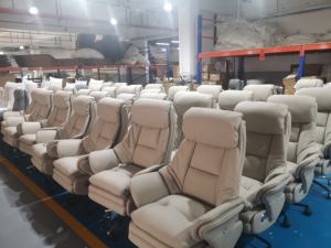 Ghế văn phòng giám đốc hiện đại, thông minh, điện, có massage khí nén 8 điểm, lưng cao, da thật, thiết kế công thái học - Product Image 3