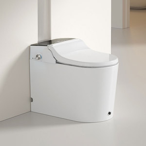 Nouveau design, couvercle intelligent à levage automatique, protection en mousse dense, chauffage de siège, remplacement automatique de la nappe de protection, S-trap, montage au sol, télécommande - Product Image 2