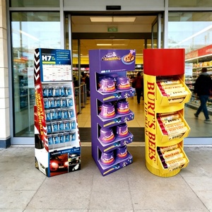 ชั้นวางแสดงสินค้าแบบพับได้บนเคาน์เตอร์ ทำจากกระดาษแข็ง ปรับแต่งได้ สำหรับขนมและเครื่องดื่ม - Product Image 1