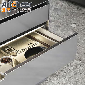 Mobili da <span class=keywords><strong>cucina</strong></span> set di mobili da <span class=keywords><strong>cucina</strong></span> di piccole <span class=keywords><strong>dimensioni</strong></span> intero design moderno <span class=keywords><strong>con</strong></span> <span class=keywords><strong>tavolo</strong></span> a <span class=keywords><strong>isola</strong></span> centrale - Product Image 3