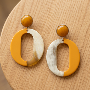 ต่างหูจี้เขาควายทรงรีน่ารักจากเวียดนามสำหรับวันครบรอบ - Product Image 2