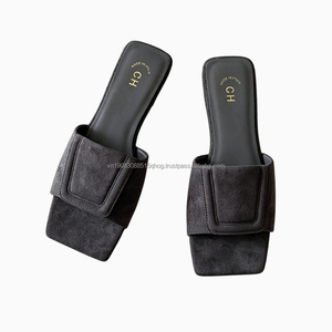 Sandalias Planas de Diseño de Lujo para Mujer, Casuales de Verano con Punta Cuadrada, Venta al Por Mayor a Precio Económico - Product Image 2