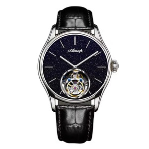 Envío Directo AESOP Reloj Mecánico de Lujo para Hombre con Tourbillon Real Visible, Esfera Transparente, Cristal de Zafiro, Resistente al Agua - Product Image 1