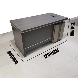 Bureau d'<span class=keywords><strong>ordinateur</strong></span> en bois avec panneau moderne et personnalisable, avec hutch, table de bureau pour petite pièce, bureau à domicile - Product Image 4