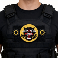 Patch en jean thermocollant brodé Premium Panthère Noire, motif intense et féroce, pour personnalisation de vêtements tactiques, vestes et sacs de haute qualité