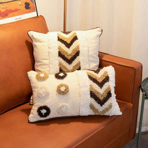 Innermor 2025 Moderno Boho Decorativo Lance Fronha Artesanal Listrado Geométrico Moda Natural Capa de Almofada Nova Chegada - Product Image 3