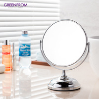 Miroir sur pied avec cadre en métal, miroir de table personnalisé, miroir de vanité décoratif double face, rotation à 360°