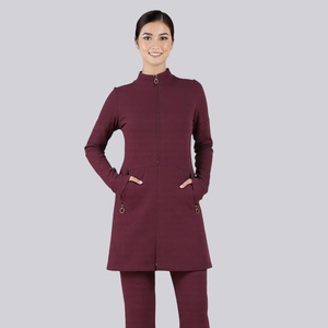 Conjunto de Sudadera con Capucha Musulmana Informal y Modesta Kilang Jahit Pukal OEM, Tejido de Punto Transpirable, Precio de Fábrica, Calidad Consistente - Product Image 1