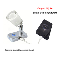 Lampe de lecture LED en aluminium et acrylique pour camping-car et caravane, 12-24V, à intensité variable par toucher, pour camping-car, caravane, bateau, camping-car, yacht, éclairage intérieur