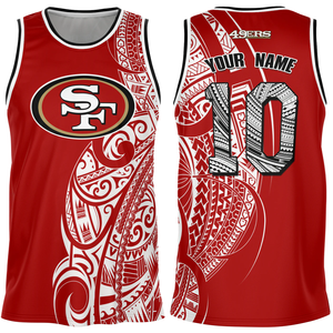 Kaos Basket Bahan Mesh Polyester 100% Cepat Kering dan Bernapas, Sablon Heat-Transfer Pola Kustom Ukuran Besar untuk Pria Kuliah - Product Image 2