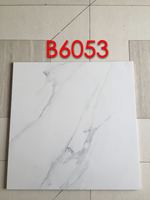 Carrelage Porcelaine Émaillée 60x60 Brillant Effet Marbre Blanc de Carrare pour Sol de Cuisine ou Jardin