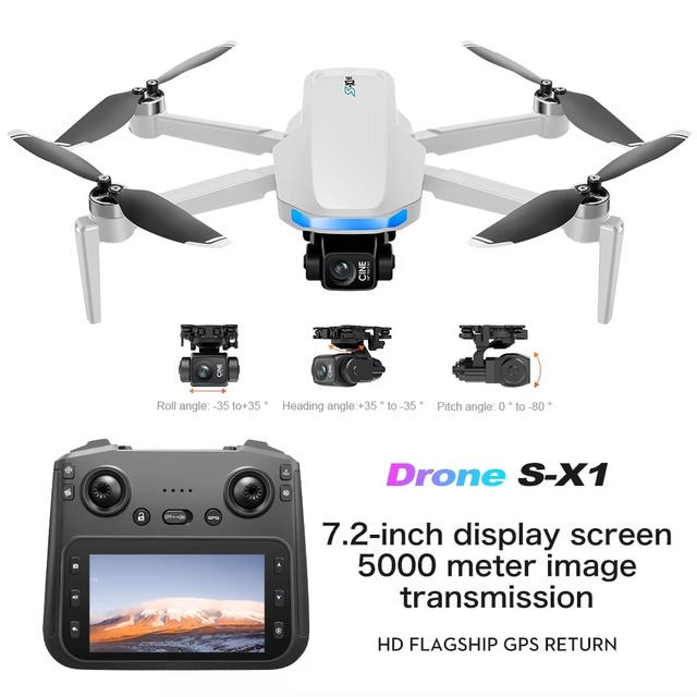 S-X1 MAX Hot Sale High Quality 4K Camera 3 Axis Gimbal Screen Remote Control Daily Aerial Shooting Foldable RC Drone Quadcopter