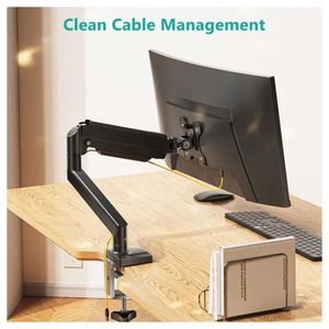 แขนยึดจอแบบ Ergonomic พร้อมแก๊สสปริงปรับเอียงได้ 90 องศา สำหรับจอขนาด 32 นิ้ว ใหม่และมีสินค้าในสต็อก สำหรับติดตั้งบนโต๊ะทำงาน - Product Image 2