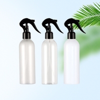 Flacon Pulvérisateur en Plastique PET Givré Noir Blanc Transparent de 100ml 120ml 150ml 250ml 300ml pour Pièce avec Buse à Gâchette et Capuchon