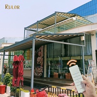 Pergola de toit rétractable en Aluminium, modèle repliable populaire pour restaurant extérieur, en vogue