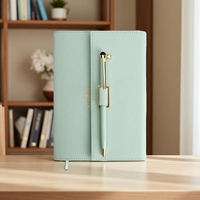 Carnet personnalisé rose en cuir PU avec fermeture magnétique coffret cadeau A5 Journal secret pour filles agenda de bureau bloc-notes rechargeable avec stylo