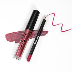 Catena Low MOQ Luxury Custom Make Up Luxury Matte Lip Liner e rossetto Set Private Label Lip Kit - Product Image 3