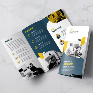 Custom Design A4 A5 A6 Paper User Manual Leaflet <strong>Printing</strong> Booklet Trifold <strong>Flyers</strong> Advertising Business Tri Fold Bifold Brochure - Product Image 2