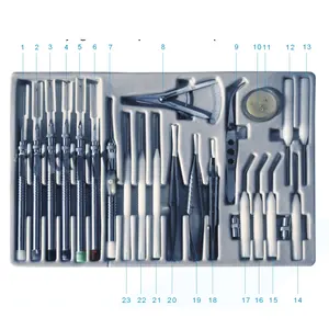 Conjunto de instrumentos para cirurgia oftálmica, pinça cirúrgica micro, instrumento para implantação de lentes intra-oculares