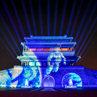 Espectáculo de Luces para Fachadas de Edificios Personalizadas, Luces RGB/Láser, IP65 Impermeables, Programación Remota por IA para Mapeo de Proyección Arquitectónica