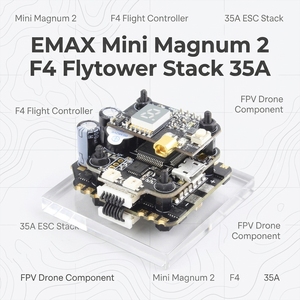 EMAX Mini <span class=keywords><strong>Magnum</strong></span> 2 20x20mm Stack 35A BLHeli_32 ESC F4 Controlador de Vuelo OSD 5.8G VTX 2-6S para Dron FPV de Carreras y Freestyle - Product Image 6