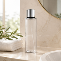 Flacon de parfum en plastique transparent de 250 ml, emballage pour soins personnels, flacon pulvérisateur avec pompe à brume fine