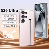 Smartphone S26 Ultra 5G Robuste, Écran 7,3 Pouces 2K, 16 Go + 1 To, Android 15, Processeur Deca Core, Version Globale, Double SIM