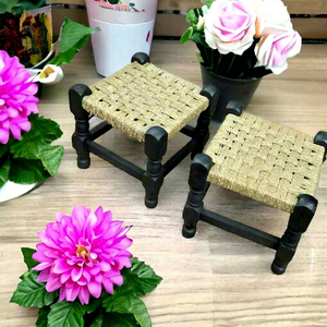 Hot Sale Traditional Natural Wood Low Foot <b>Stool</b> for Living Room Outdoor Apartment Use Eco-friendly Multi-Purpose Stacking - Product Image 1