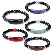 Bracelet en cristal de guérison de cornaline de 8MM pour femmes Bracelet de boule élastique personnalisé de mode cadeau de vacances classique pierre d'arc circulaire