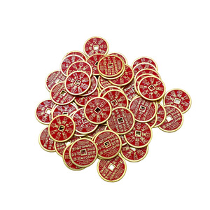 Lucky Ornament Imitation Gold Coin Alloy Red Yellow Copper Money <b>Box</b> Decorative Items For Treasure Basin And Rice Container - Product Image 3