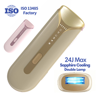 Dispositivo de Depilación IPL de Doble Lámpara con Tecnología de Enfriamiento con Hielo de Zafiro, el Mejor Dispositivo de Depilación Láser para Todo el Cuerpo