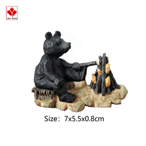 Nhà máy tùy chỉnh thực hiện cá nhân Poly thủ công <span class=keywords><strong>Alaska</strong></span> tủ lạnh động vật nam châm nhựa gấu đen nam châm cho doanh số bán hàng - Product Image 2