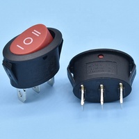 Panel de iluminación ovalado kcd1 de 12v, 3 pines, interruptor basculante, precio barato