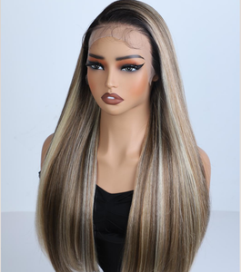 Pelucas de Cabello Humano con Frente de Encaje de Diamantes, Cabello Virgen Europeo 100%, Pre-Desplumado, Línea de Cabello Natural, HD, Longitud Media para Mujeres - Product Image 4