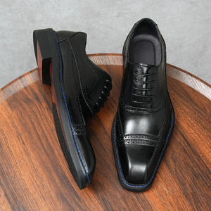 Zapatos de Hombre de Cuero Genuino Hechos a Mano, Punta Cuadrada, Estilo Casual de Negocios, Calzado Formal, Más Vendidos en 2025 - Product Image 3