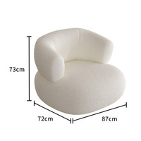 Ensemble de canapé sectionnel en molleton d'agneau crème nordique pour petits appartements Salon de beauté Salon Salon Magasin de vêtements Salons Tissu durable